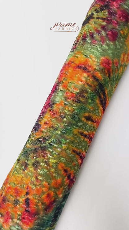 Metallic Italian Silk Viscose Velvet Fil Coupé - Multicolor