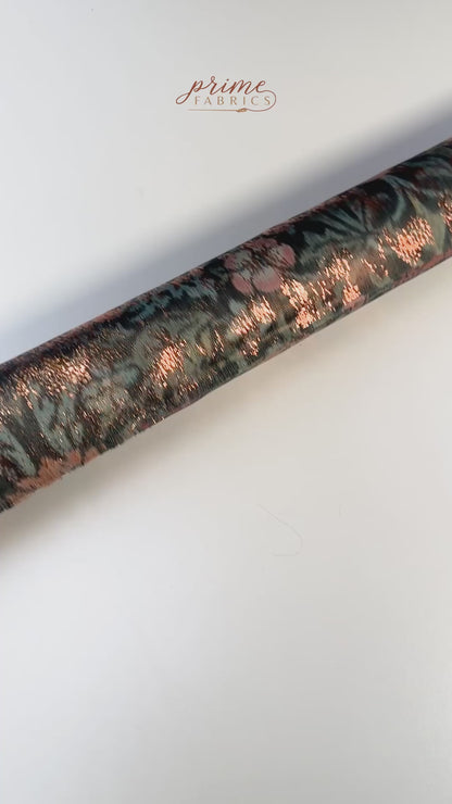 Floral Metallic Jacquard - Gold / Green