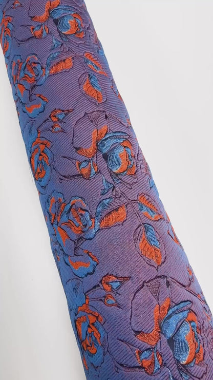 Multicolor Floral Iridescent Metallic Brocade
