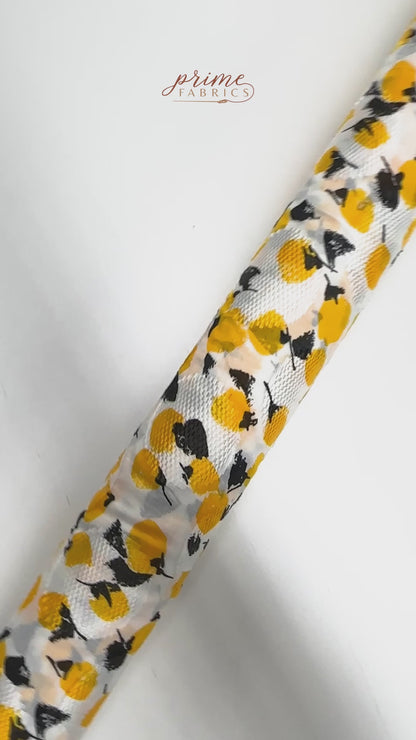 Printed Italian Cotton Fil Coupé - Yellow / Black / White