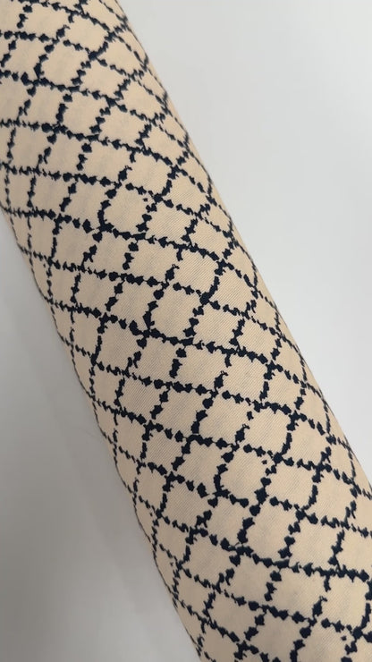 Italian Cotton Twill - Beige and Black