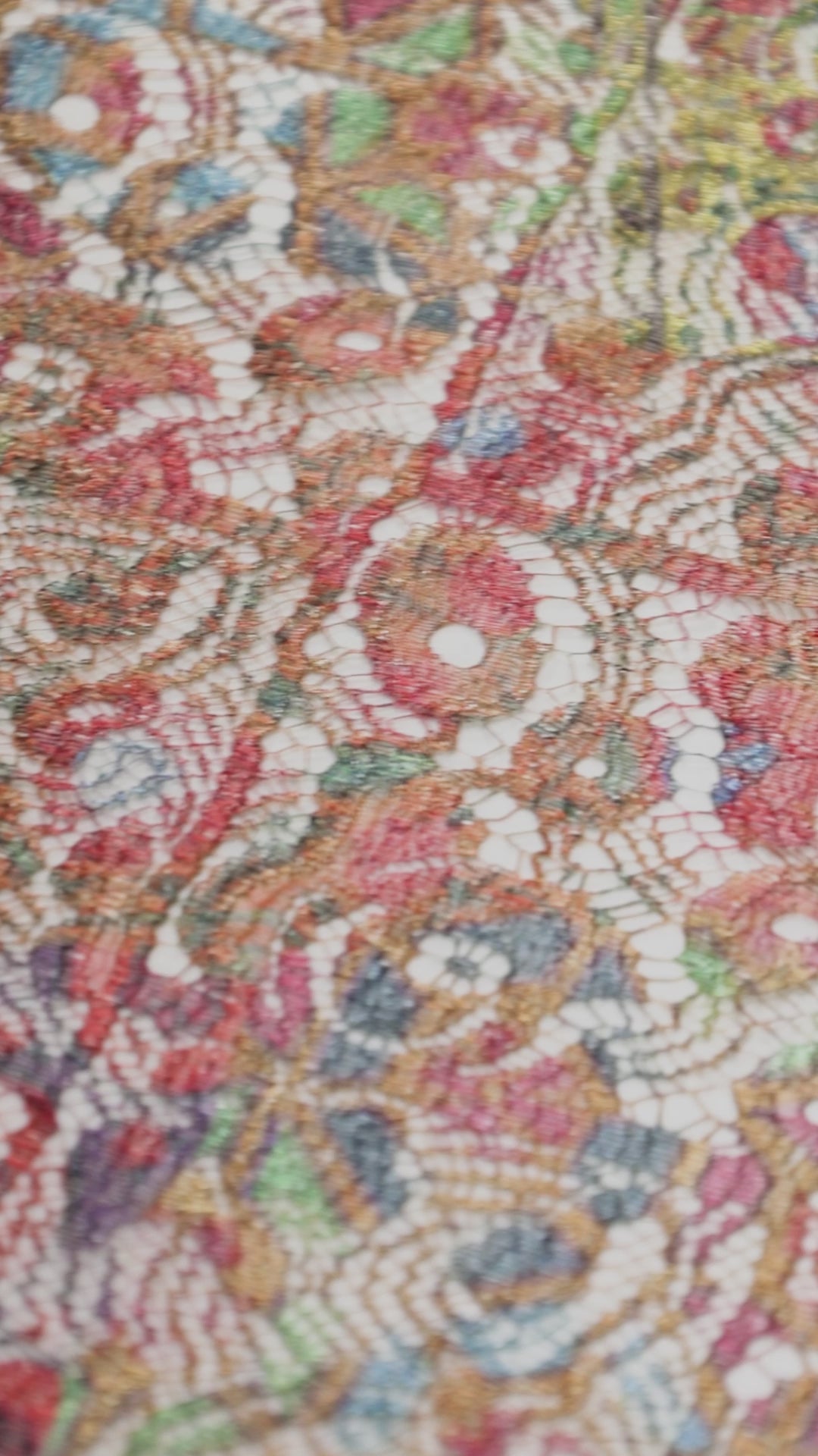 Solstiss - Metallic Printed French Lace - Multicolor
