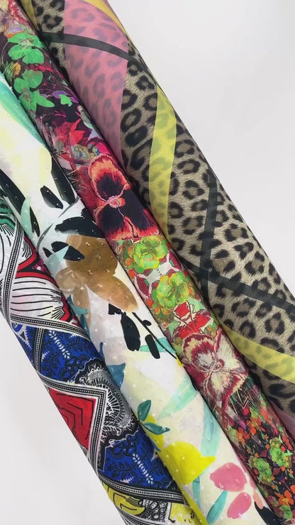Roberto Cavalli - Multicolor Viscose Stretch Crepe De Chine