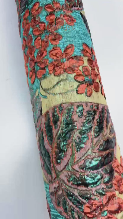 Floral Metallic Italian Brocade - Multicolor