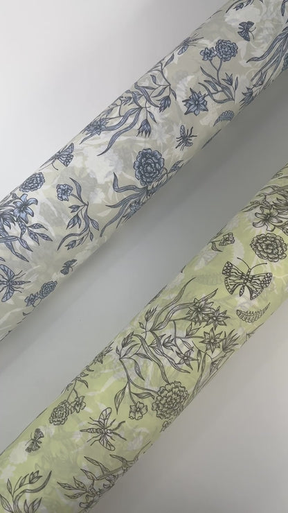 Blue Floral French Cotton