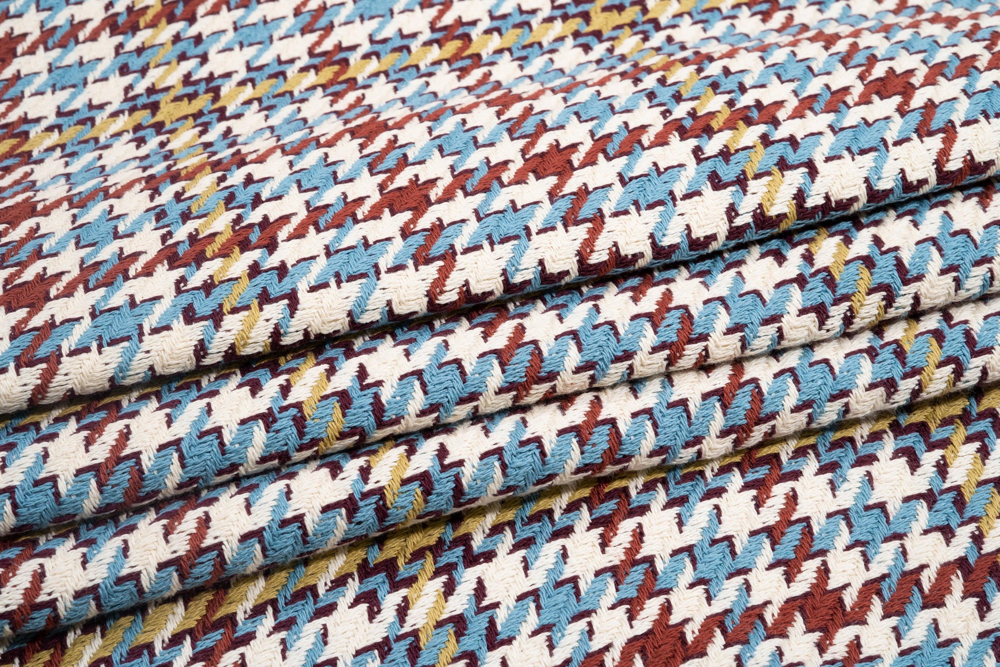 Multicolor Houndstooth Wool Blend - Prime Fabrics