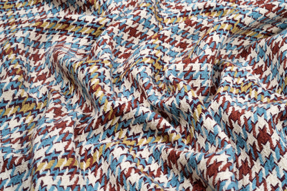 Multicolor Houndstooth Wool Blend - Prime Fabrics