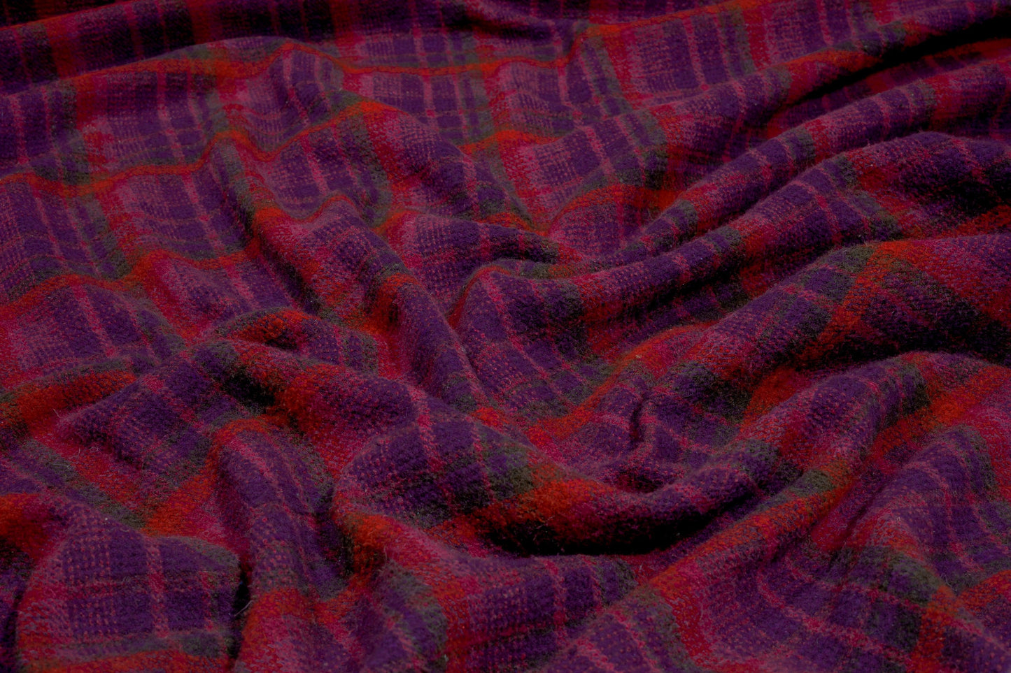 Purple and Red Wool Coating - Prime Fabrics