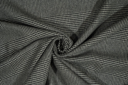 Double Faced Glen Check Italian Wool Coating - Prime Fabrics