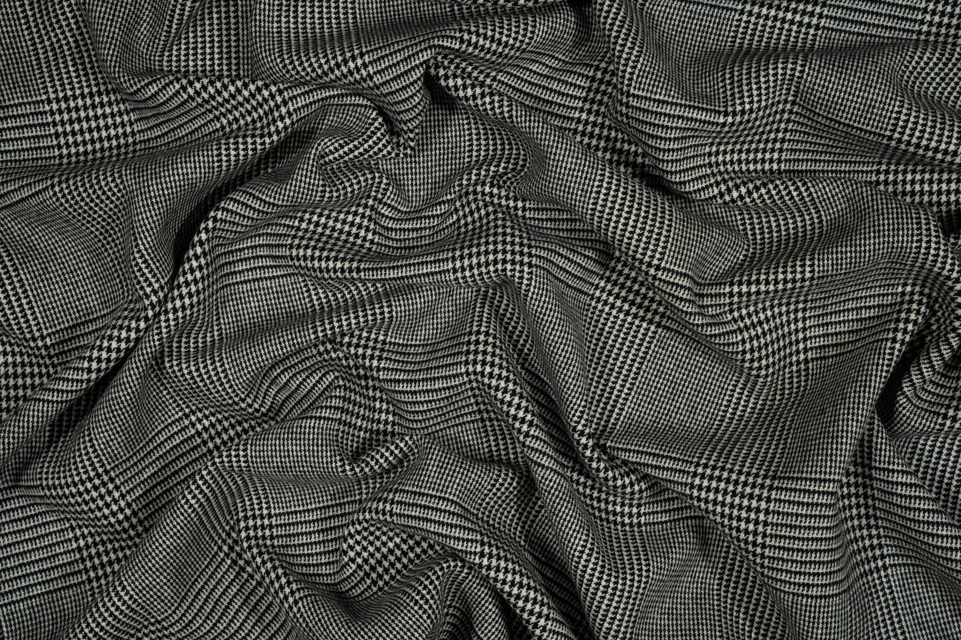 Double Faced Glen Check Italian Wool Coating - Prime Fabrics
