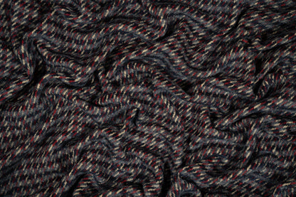 Blue and Red Checked Italian Wool Coating - Prime Fabrics