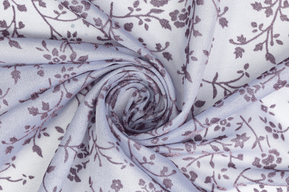 Floral Velvet Organza Burnout - Periwinkle - Prime Fabrics