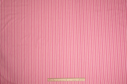 Striped Cotton Print - Pink - Prime Fabrics
