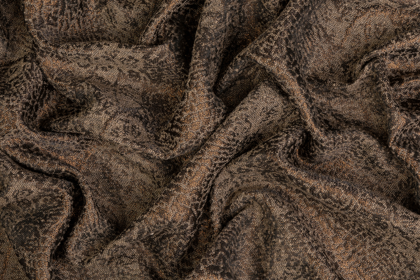 Metallic Abstract Tweed - Brown - Prime Fabrics