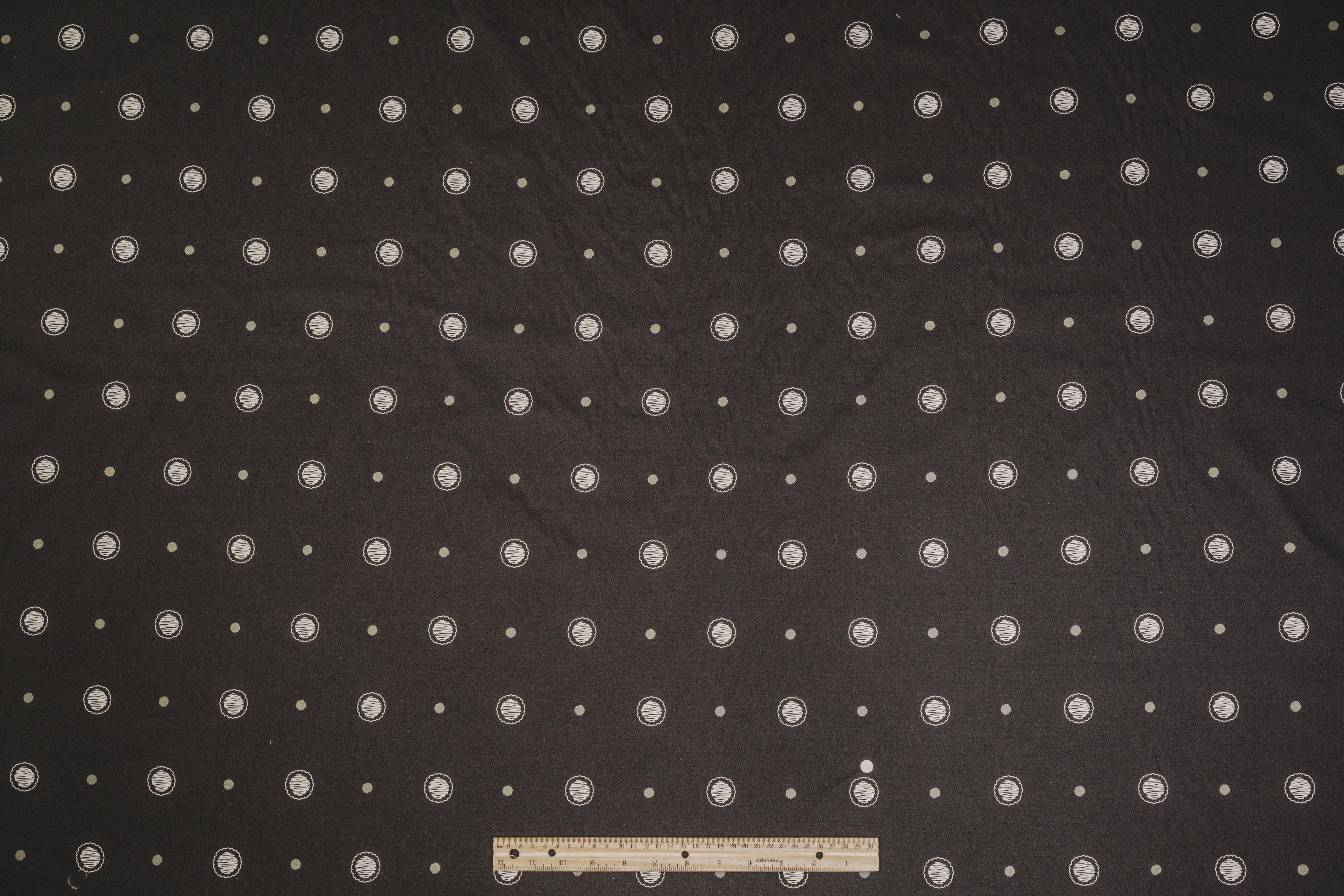 Faded Black Printed Cotton - Prime Fabrics