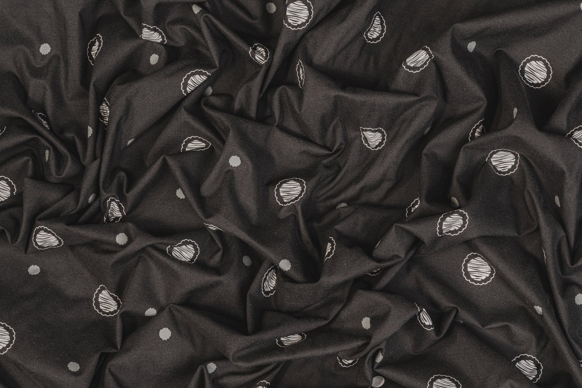 Faded Black Printed Cotton - Prime Fabrics