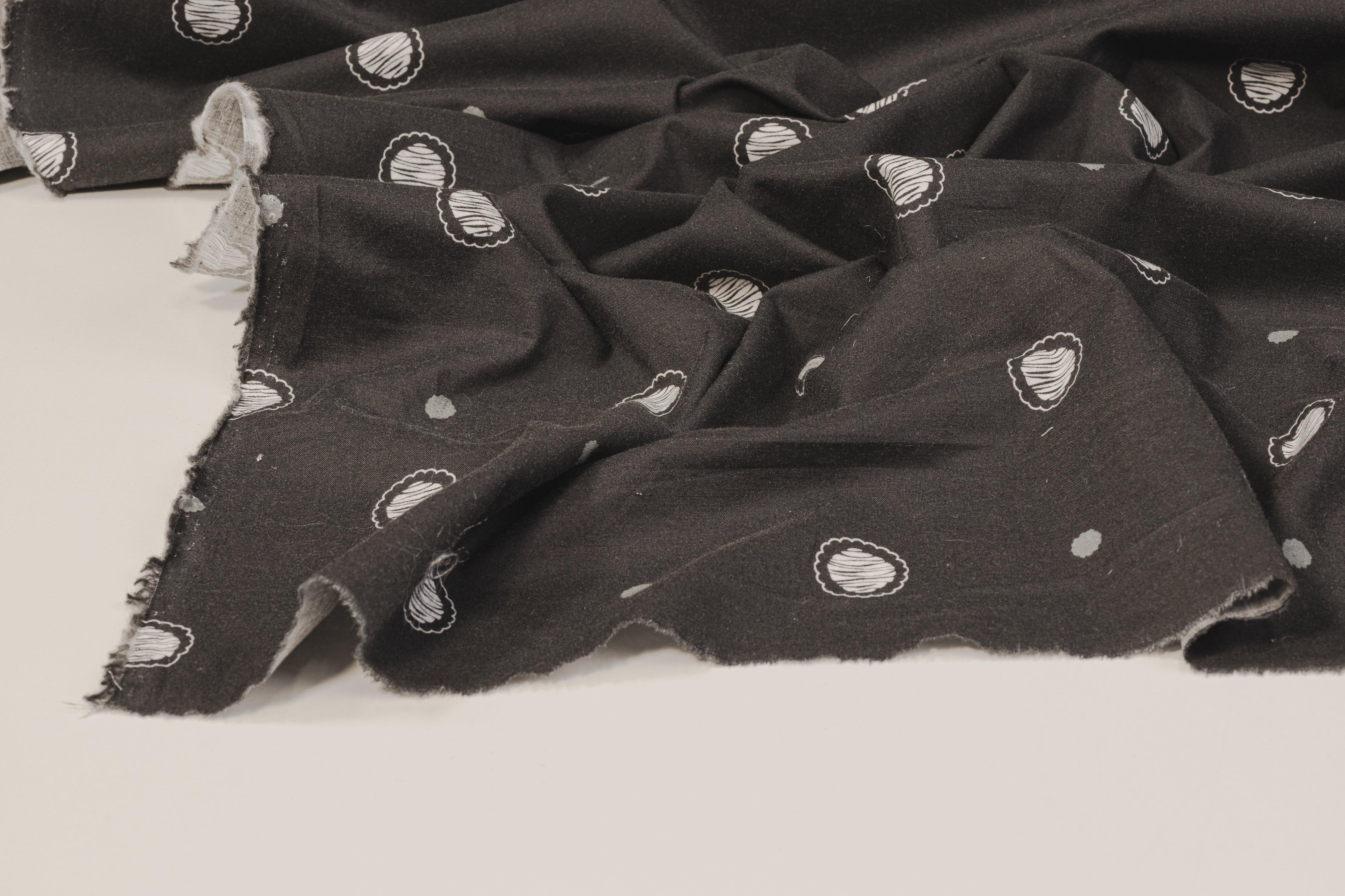 Faded Black Printed Cotton - Prime Fabrics