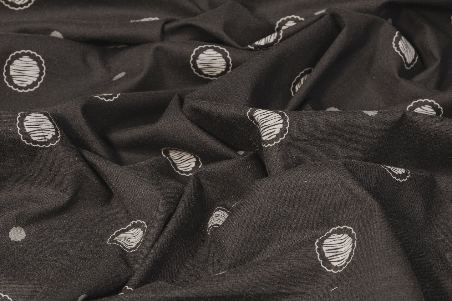 Faded Black Printed Cotton - Prime Fabrics