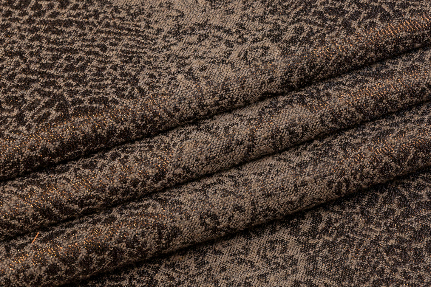 Metallic Abstract Tweed - Brown - Prime Fabrics