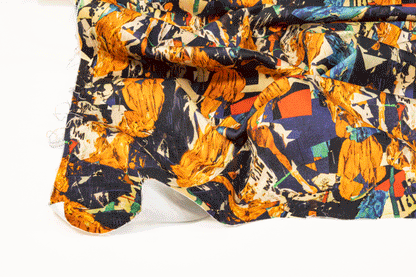Abstract Printed Cotton Denim - Multicolor - Prime Fabrics