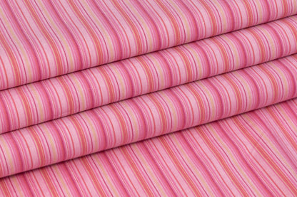 Striped Cotton Print - Pink - Prime Fabrics