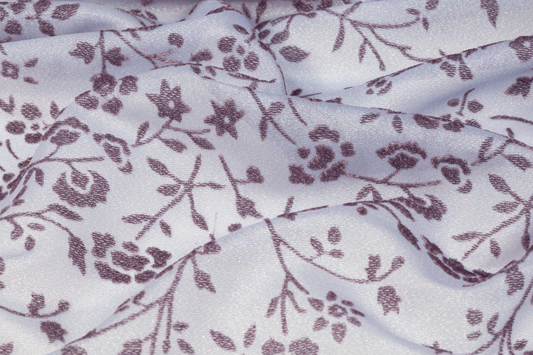 Floral Velvet Organza Burnout - Periwinkle - Prime Fabrics