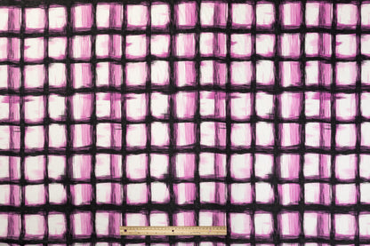 Printed Cotton Voile - Pink, White, Black - Prime Fabrics