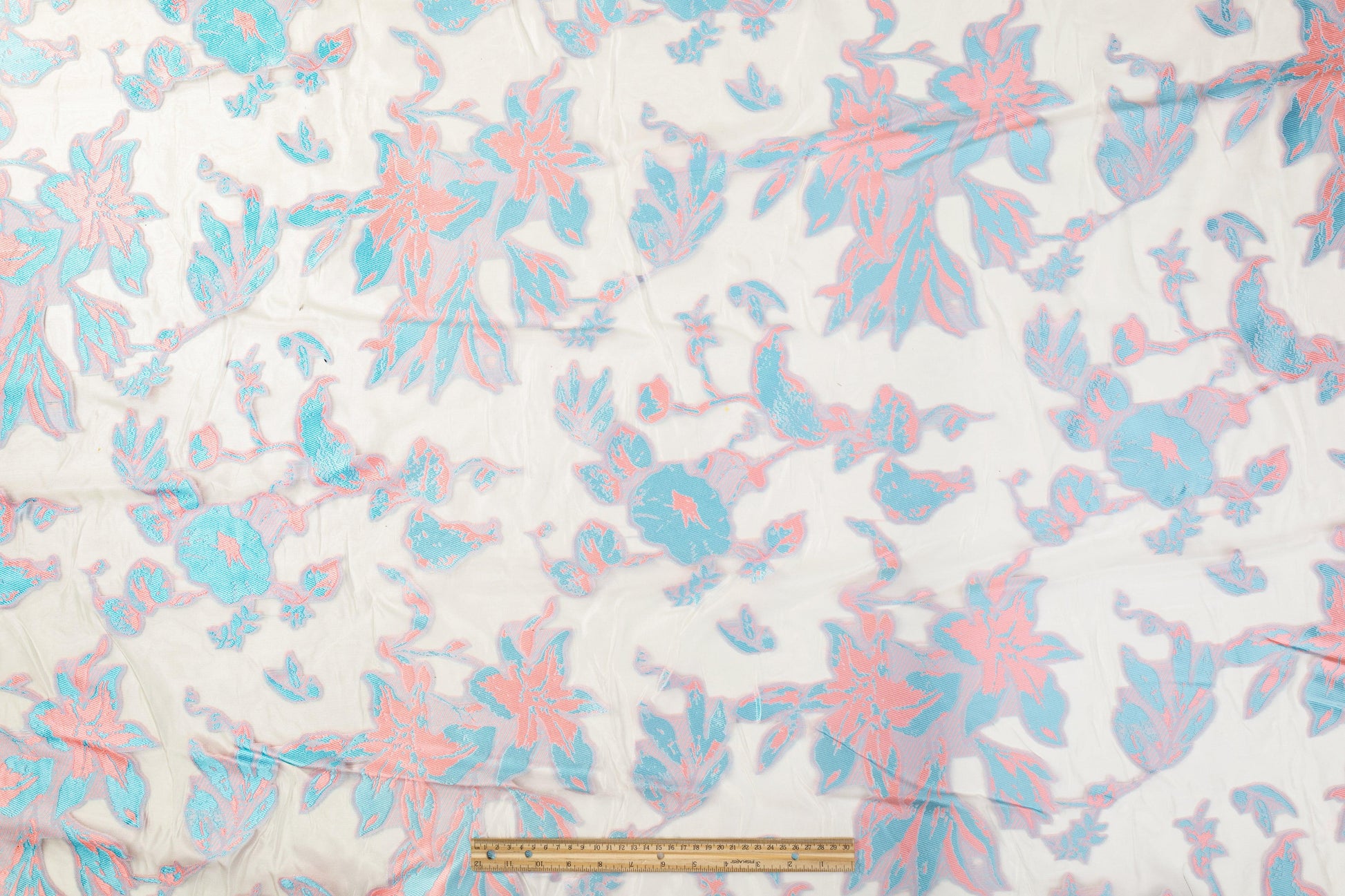 Floral Organza Burnout - Cotton Candy - Prime Fabrics