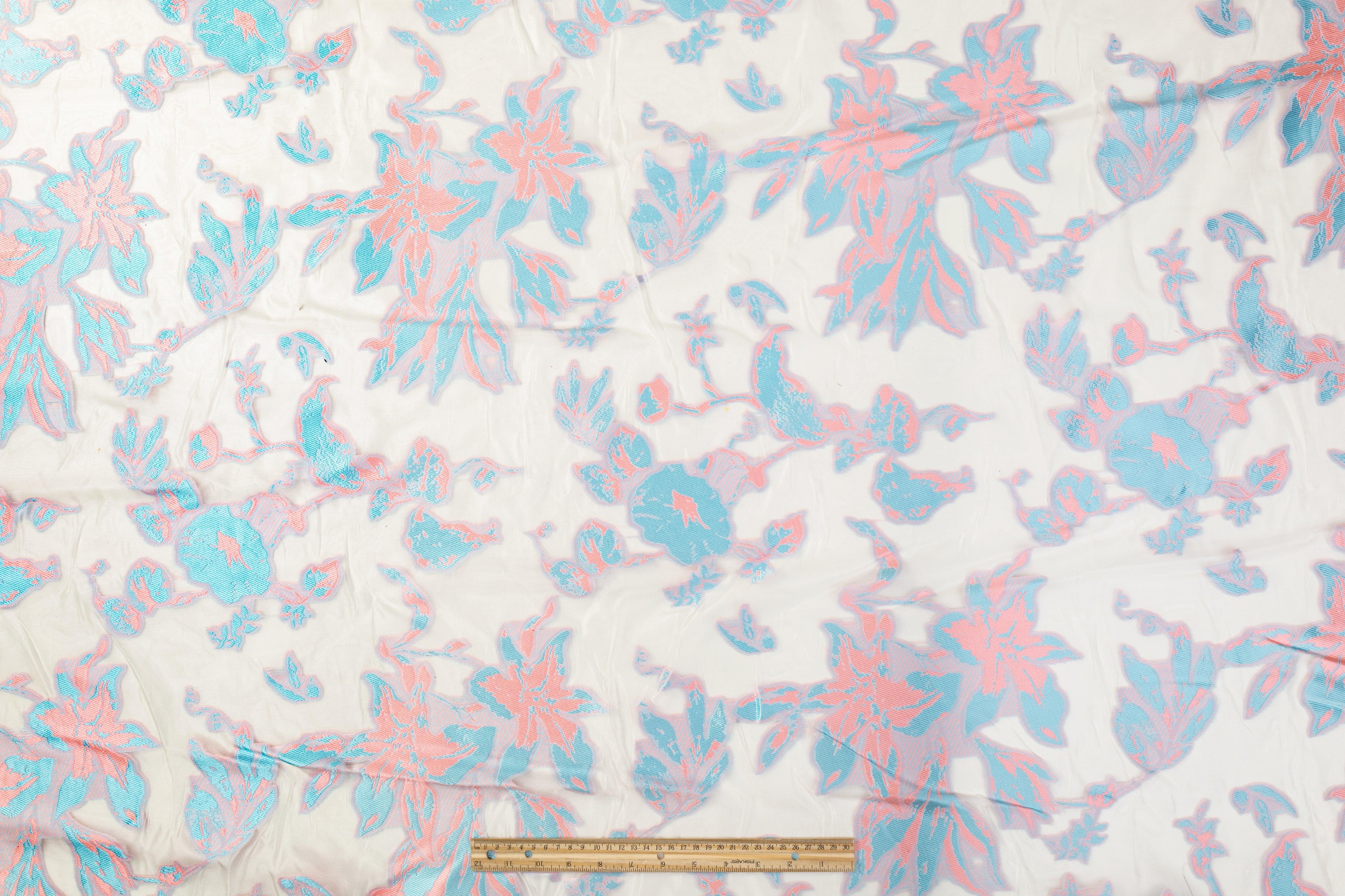 Floral Organza Burnout - Cotton Candy - Prime Fabrics