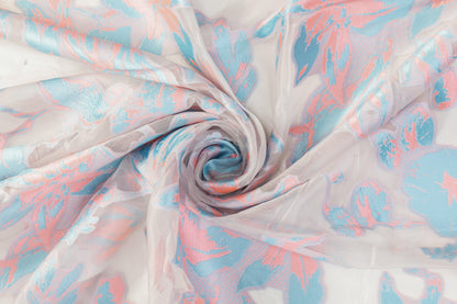 Floral Organza Burnout - Cotton Candy - Prime Fabrics