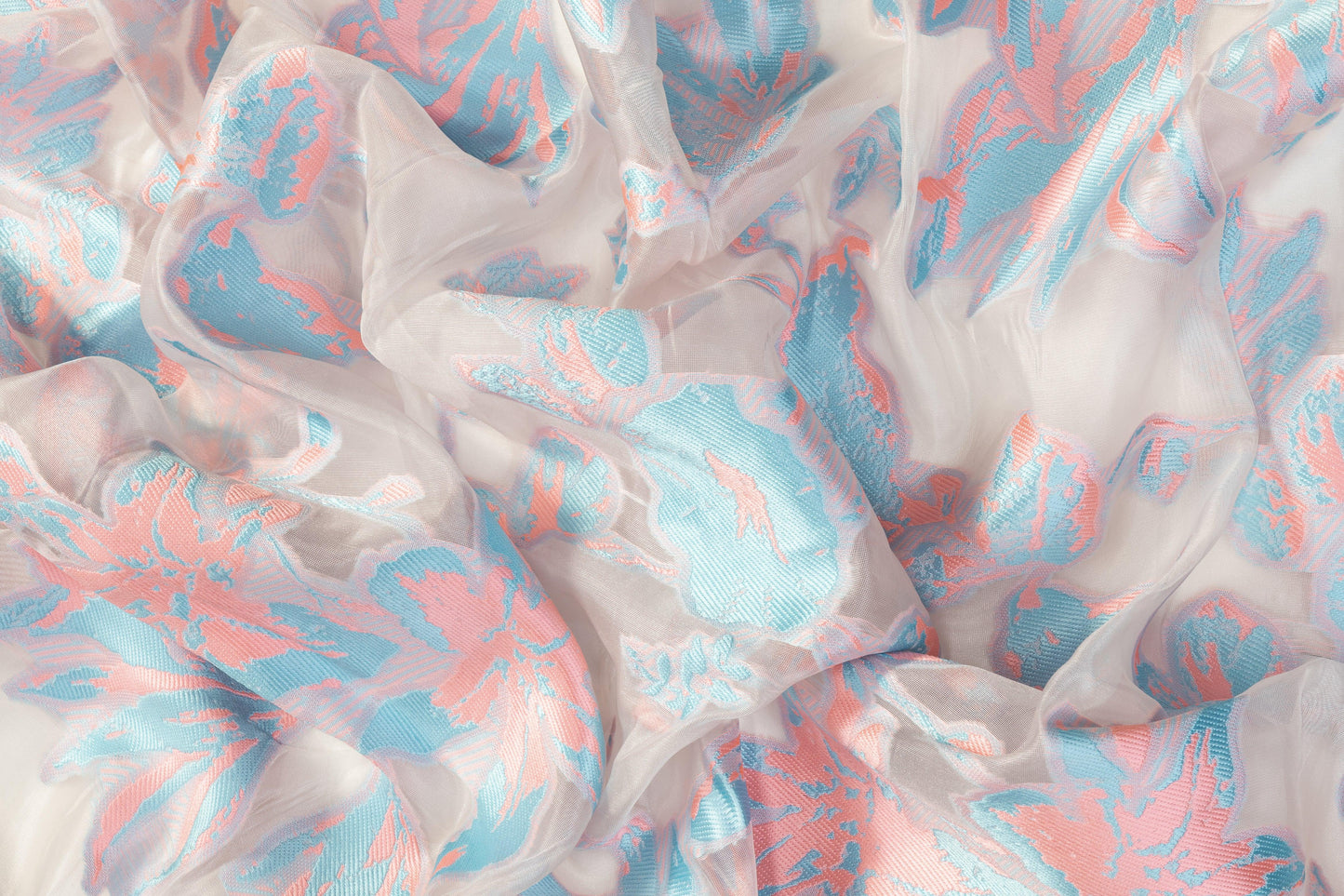 Floral Organza Burnout - Cotton Candy - Prime Fabrics