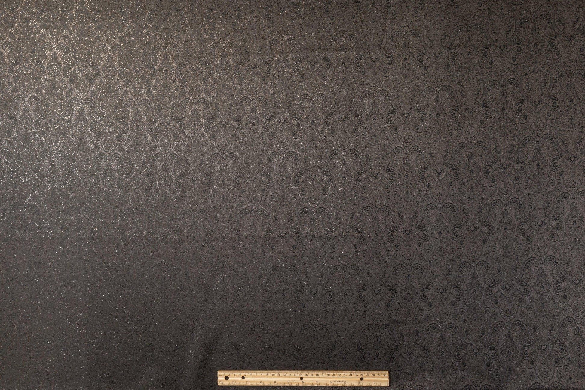 Metallic Damask Brocade - Black - Prime Fabrics