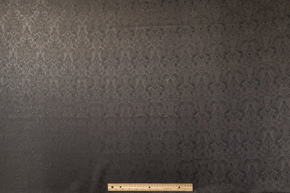 Metallic Damask Brocade - Black - Prime Fabrics