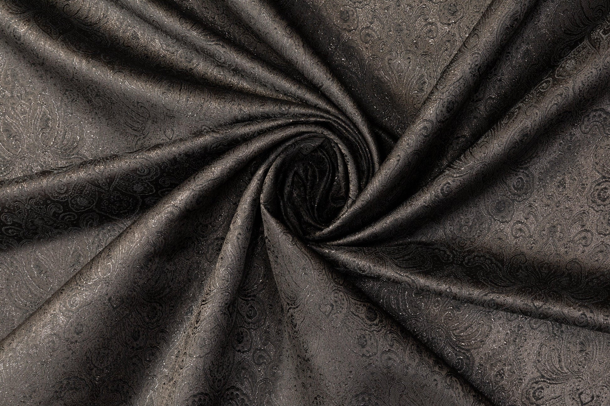 Metallic Damask Brocade - Black - Prime Fabrics