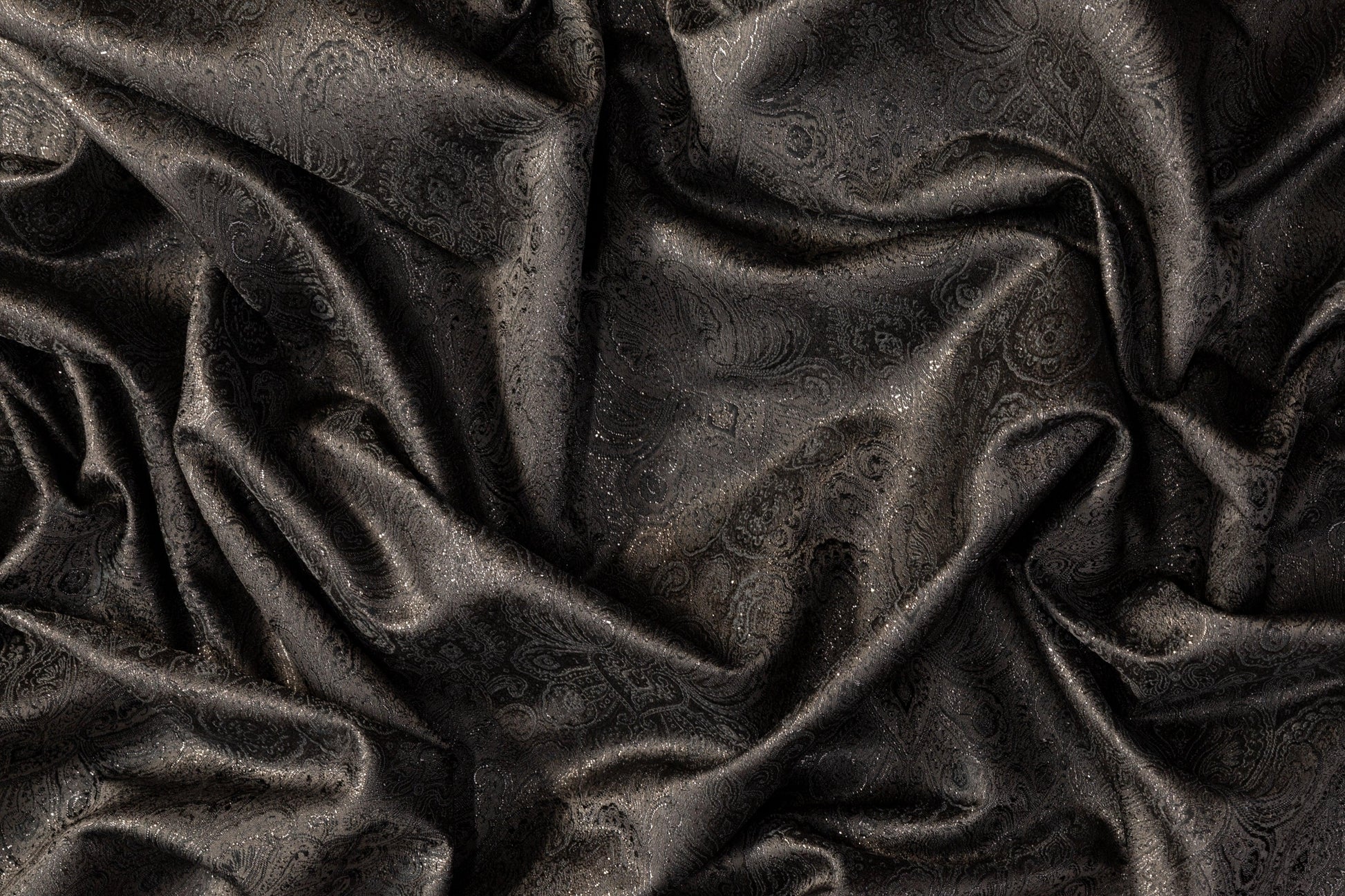 Metallic Damask Brocade - Black - Prime Fabrics