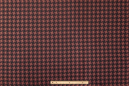 Metallic Houndstooth Poly Wool Knit - Purple, Black, Copper - Prime Fabrics