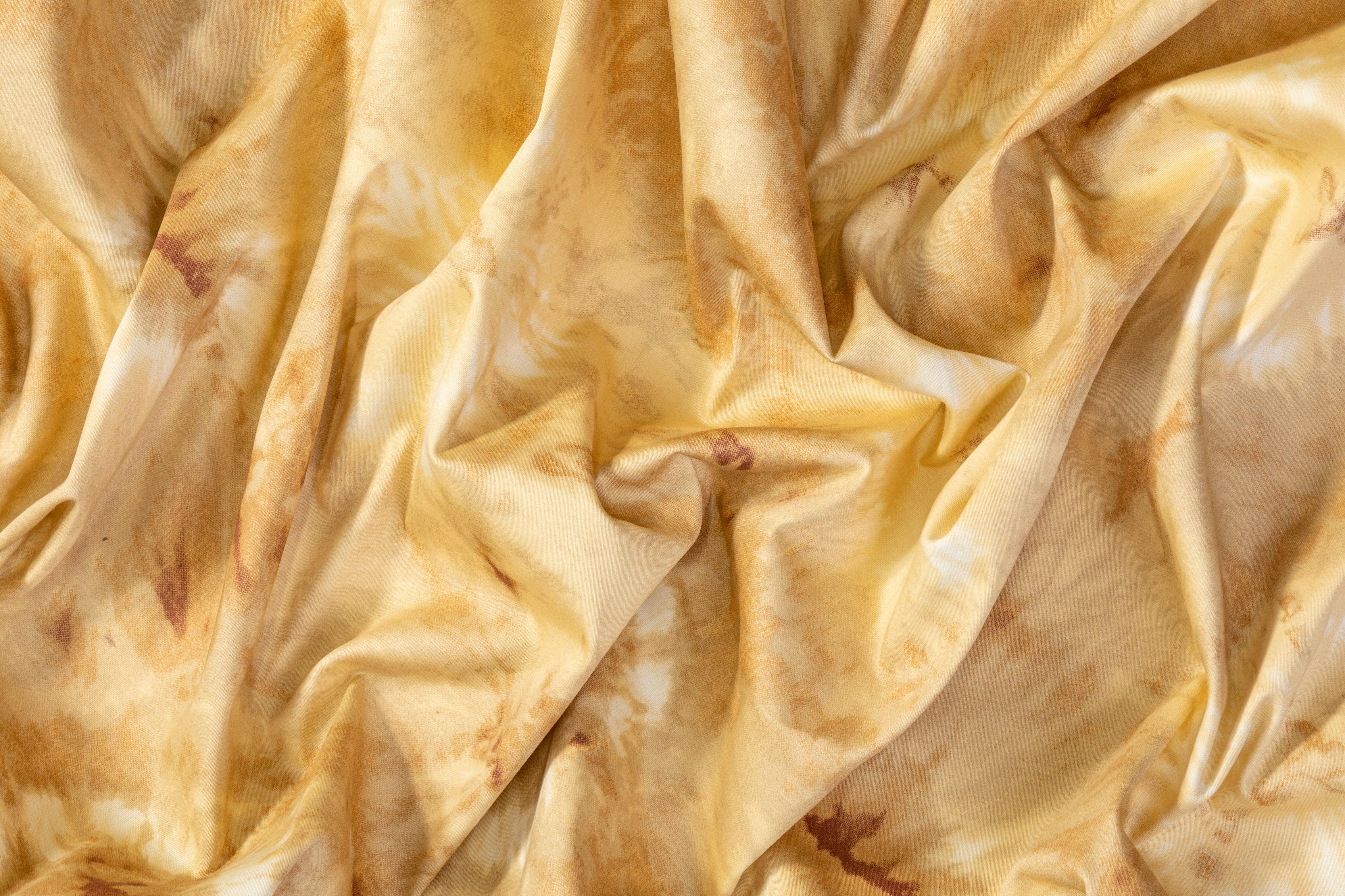 Tie-Dye Cotton Sateen - Beige/Tan - Prime Fabrics