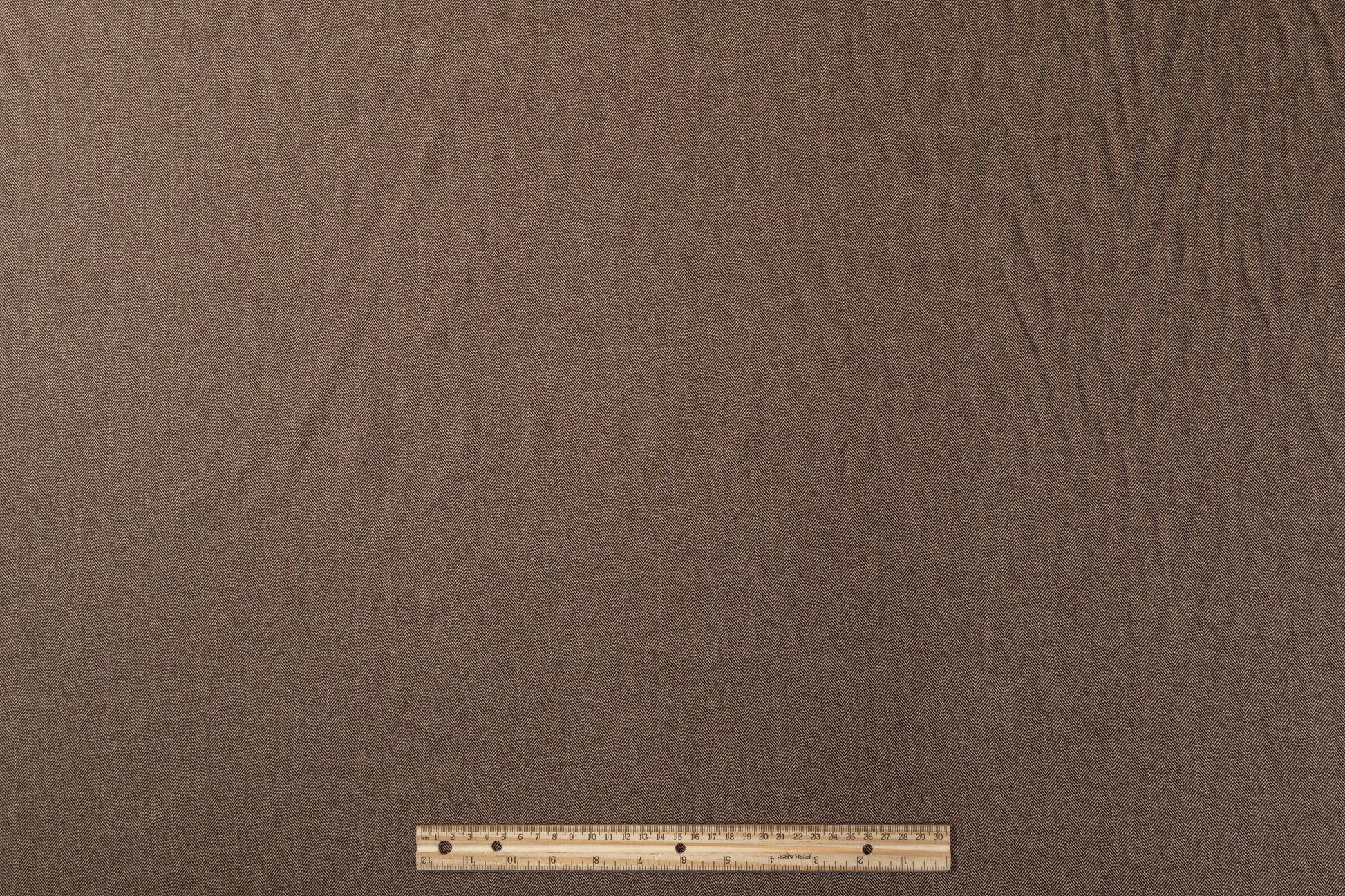 Herringbone Viscose Suiting - Brown - Prime Fabrics
