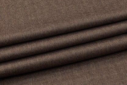 Herringbone Viscose Suiting - Brown - Prime Fabrics