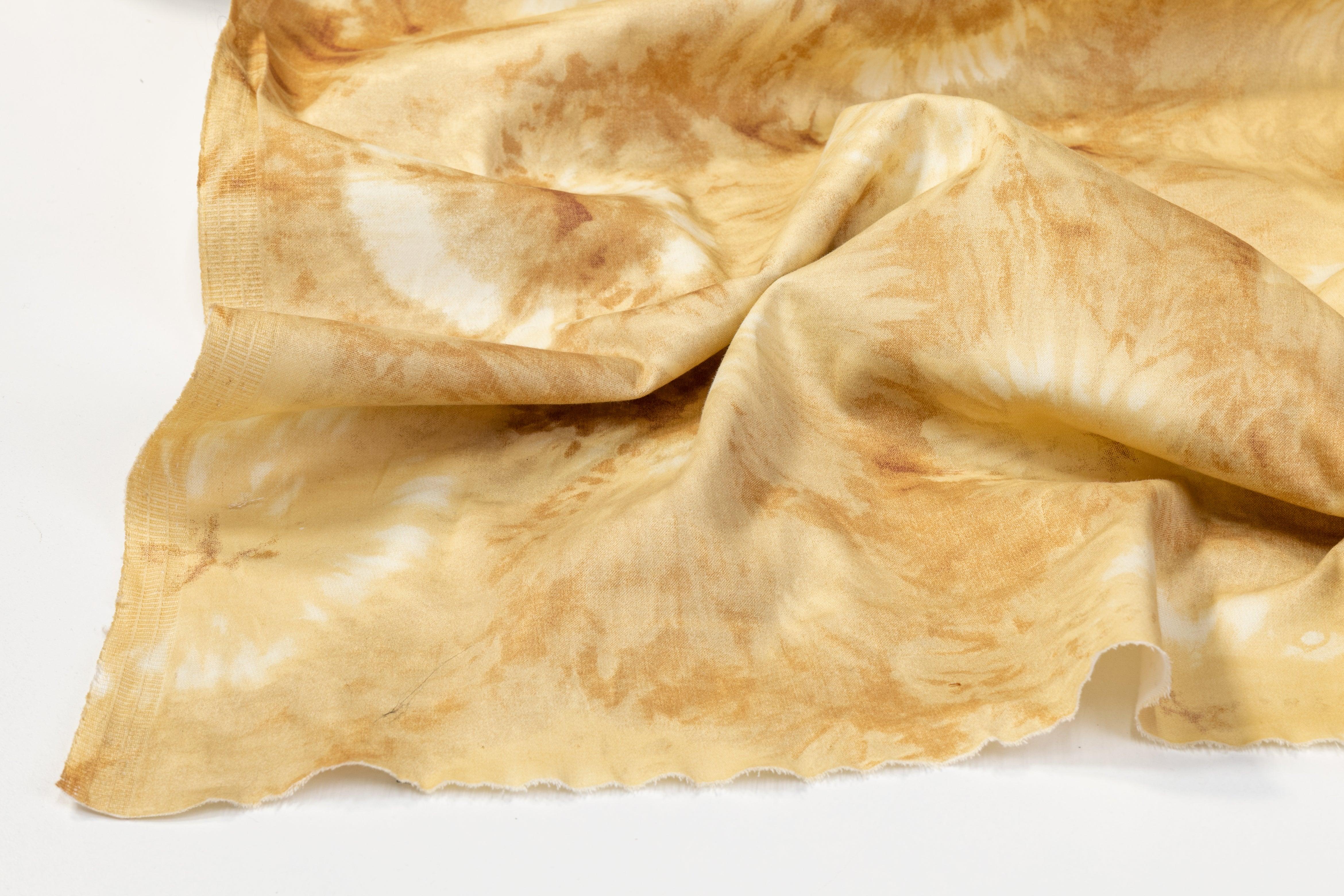 Tie-Dye Cotton Sateen - Beige/Tan - Prime Fabrics