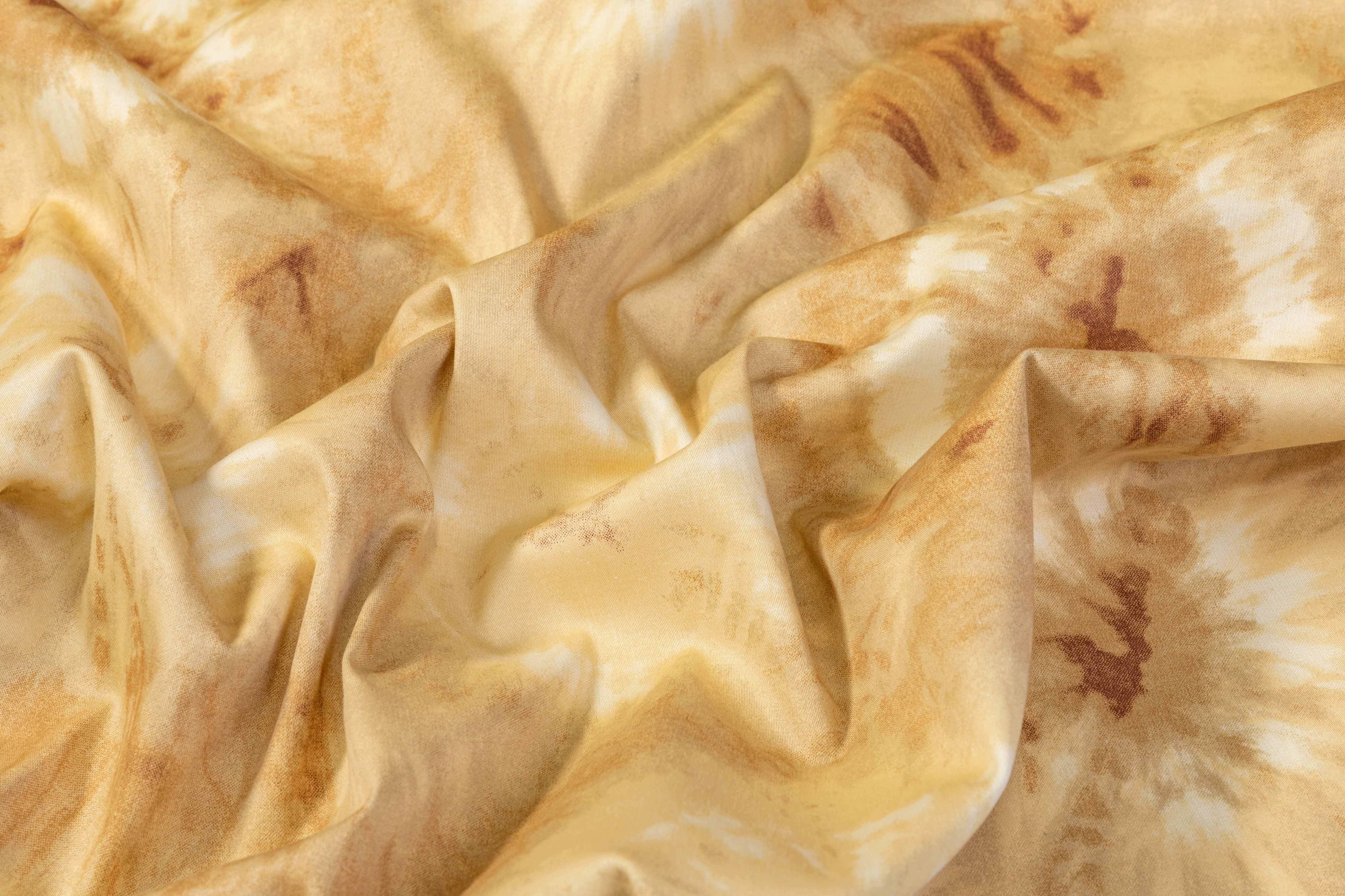Tie-Dye Cotton Sateen - Beige/Tan - Prime Fabrics