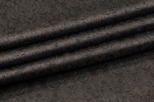 Metallic Damask Brocade - Black - Prime Fabrics