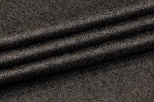 Metallic Damask Brocade - Black - Prime Fabrics