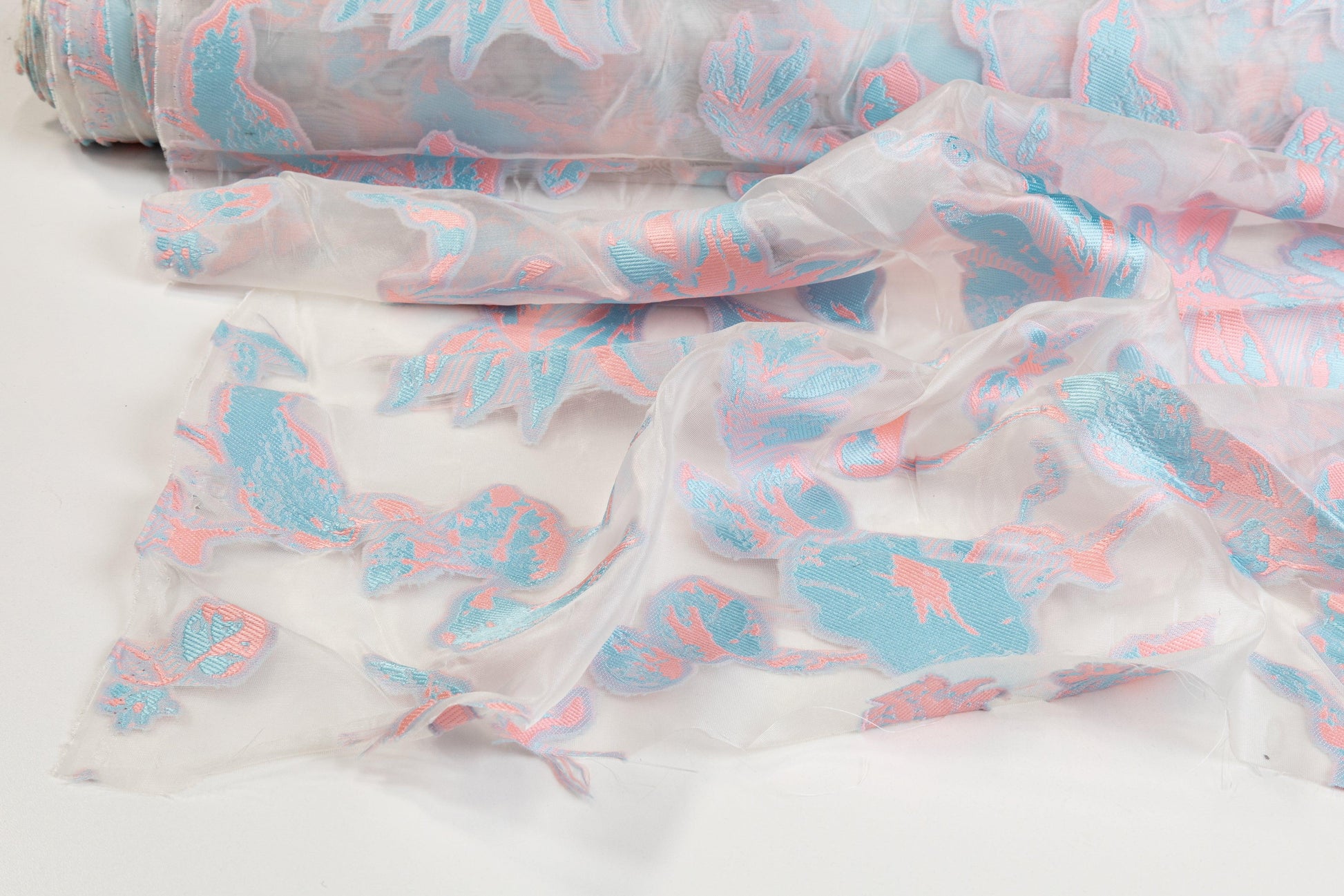 Floral Organza Burnout - Cotton Candy - Prime Fabrics
