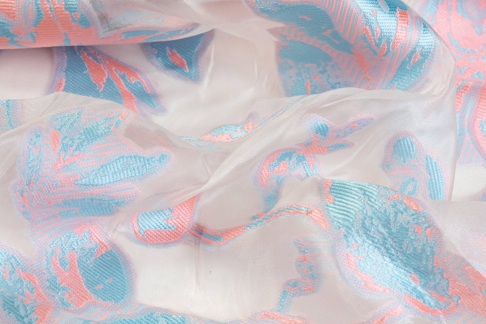 Floral Organza Burnout - Cotton Candy - Prime Fabrics