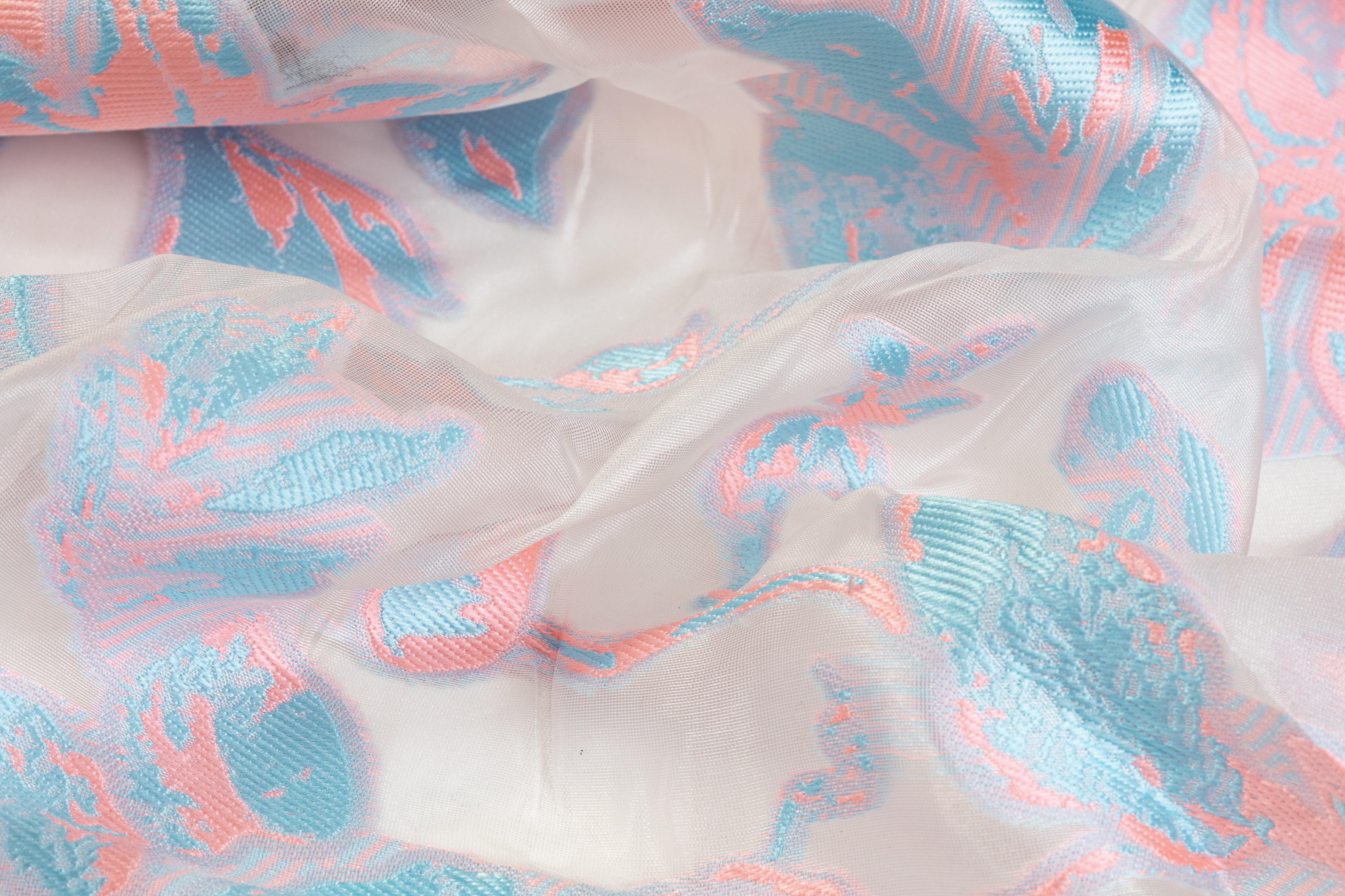 Floral Organza Burnout - Cotton Candy - Prime Fabrics
