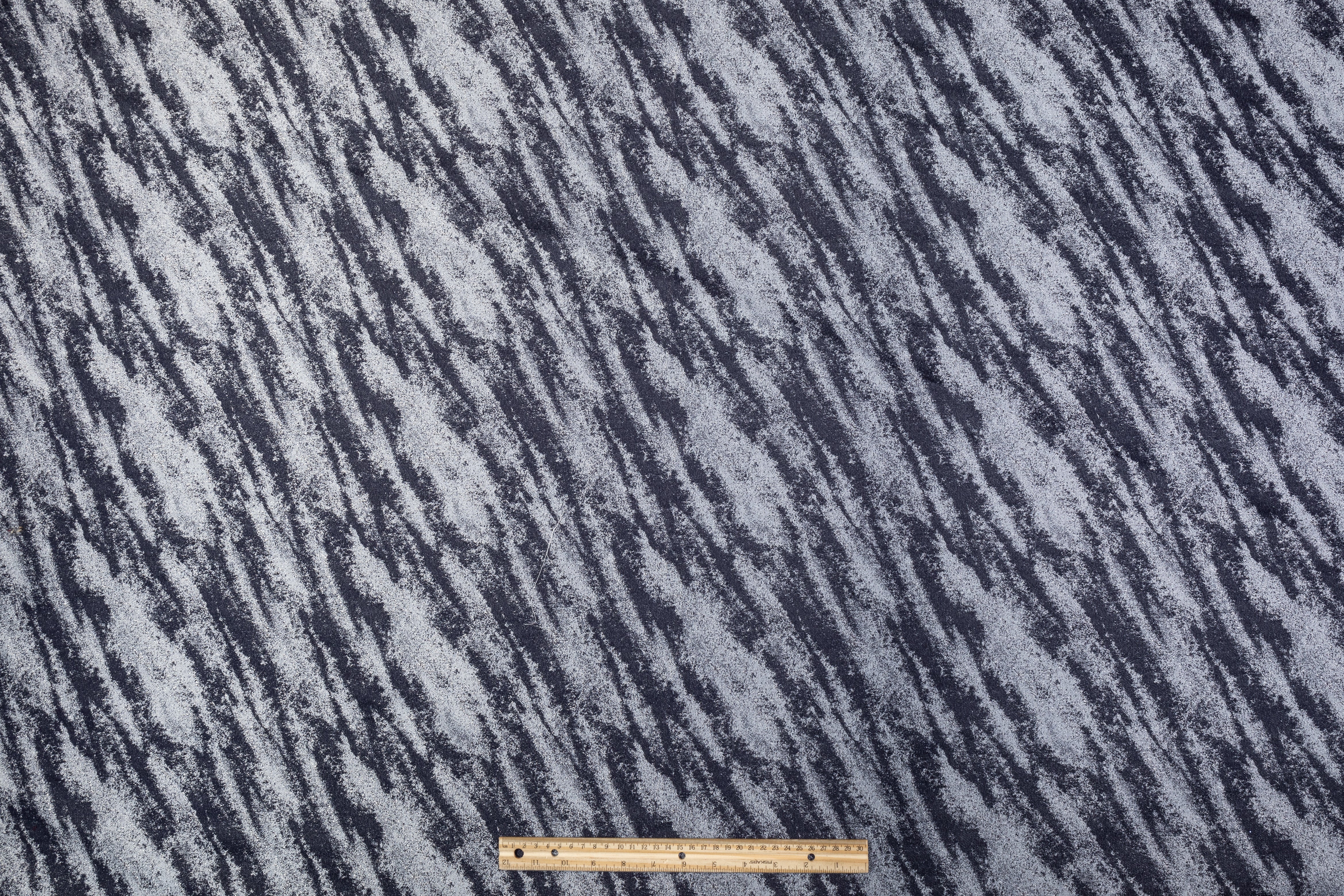 Rayon Denim Twill - Navy, Blue, Silver