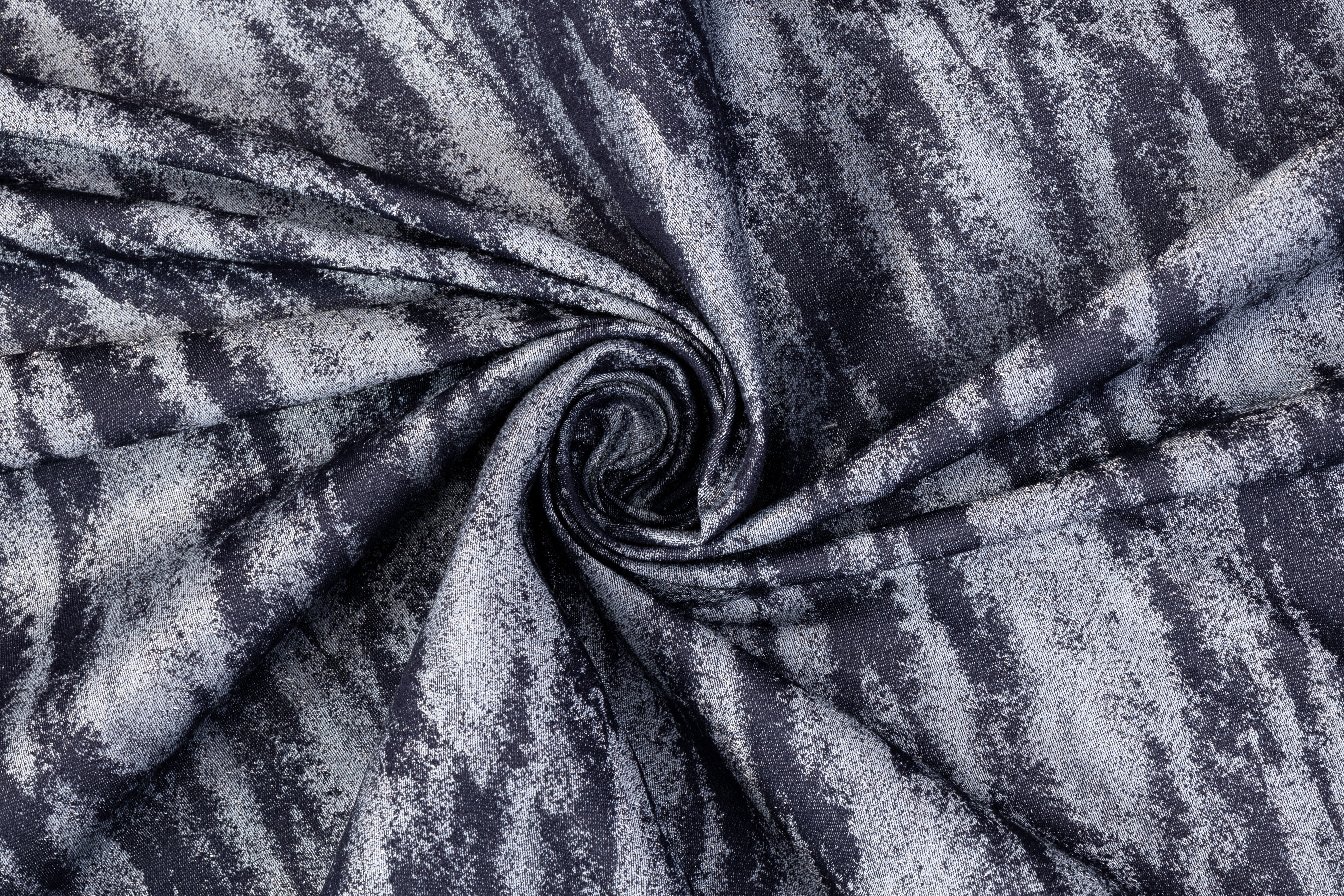 Rayon Denim Twill - Navy, Blue, Silver