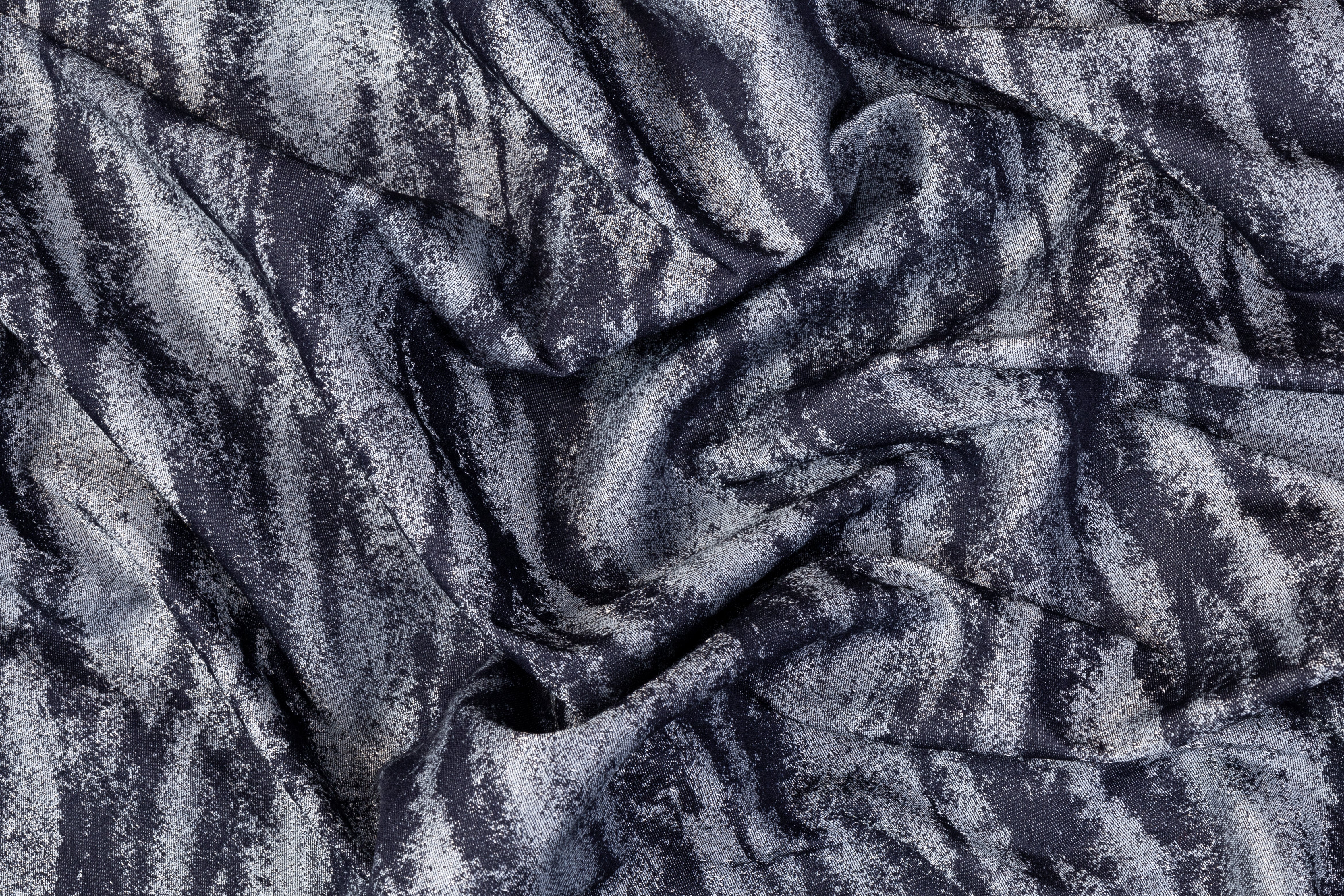 Rayon Denim Twill - Navy, Blue, Silver