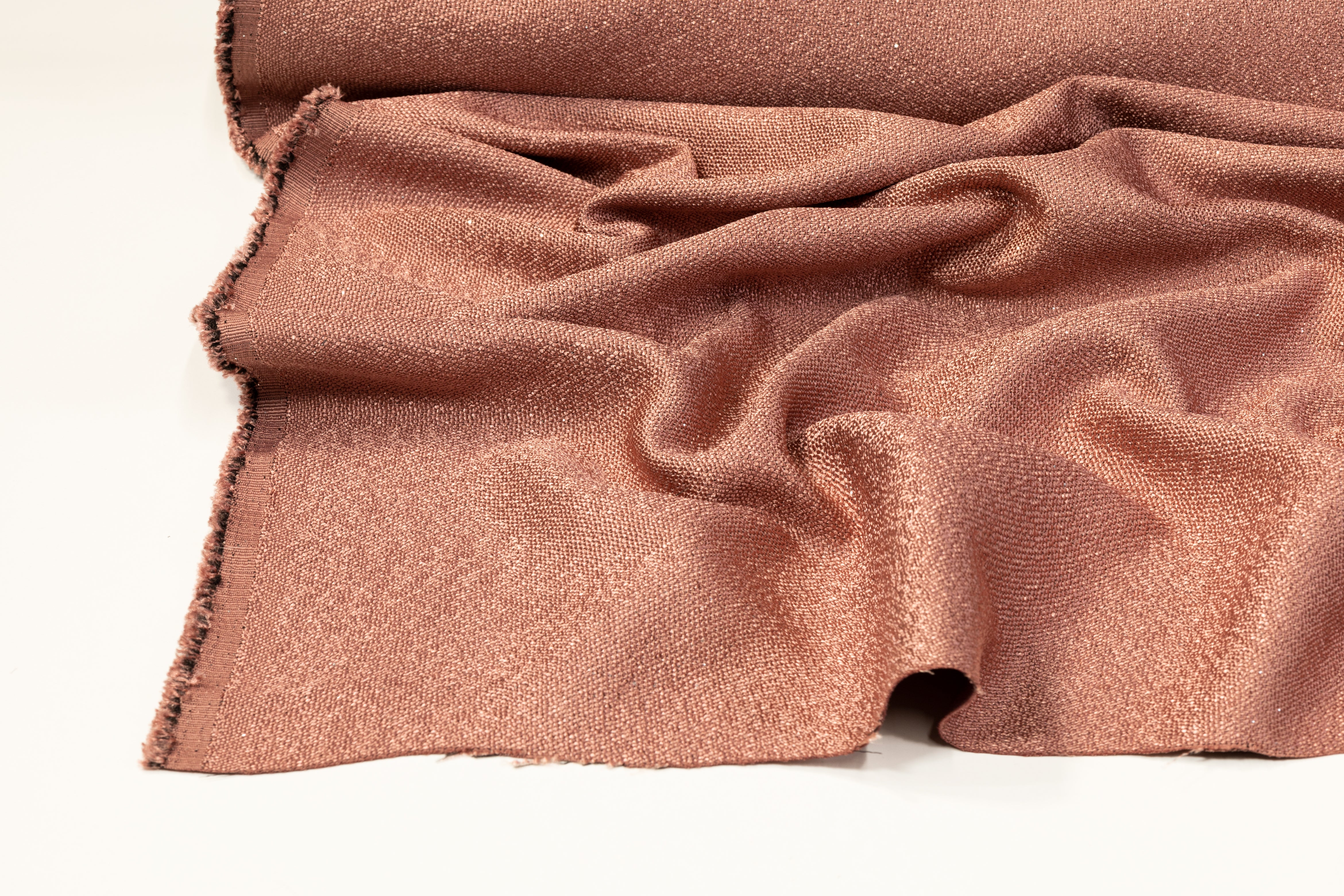 Glitter Satin Back Crepe - Rose Gold